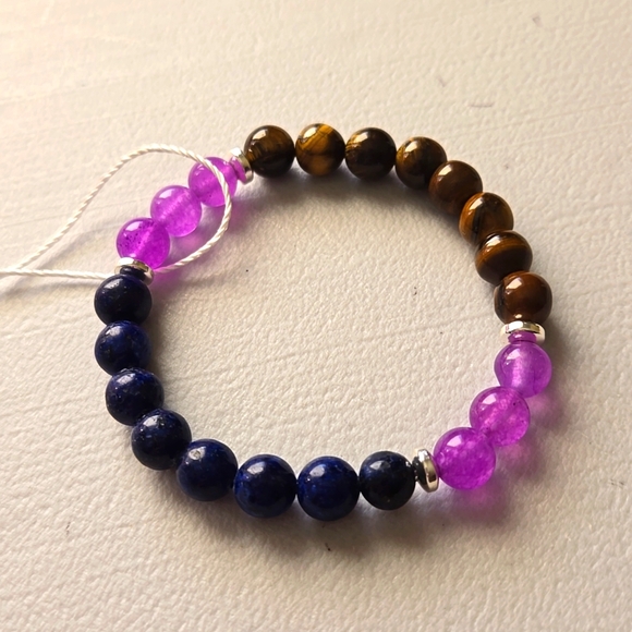 Hand Crafted Jewelry - natural gemstone bracelet three colors N211